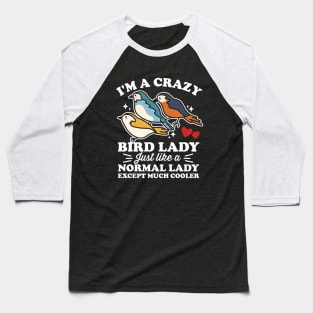 Funny Bird Lady Baseball T-Shirt